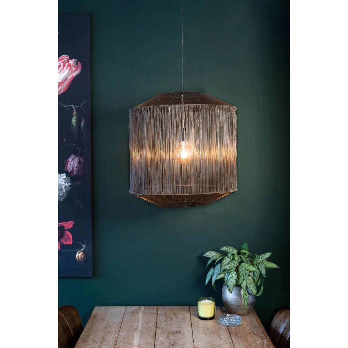 1304 Design - Hanglamp SENNA antiek brons Ø50x54cm