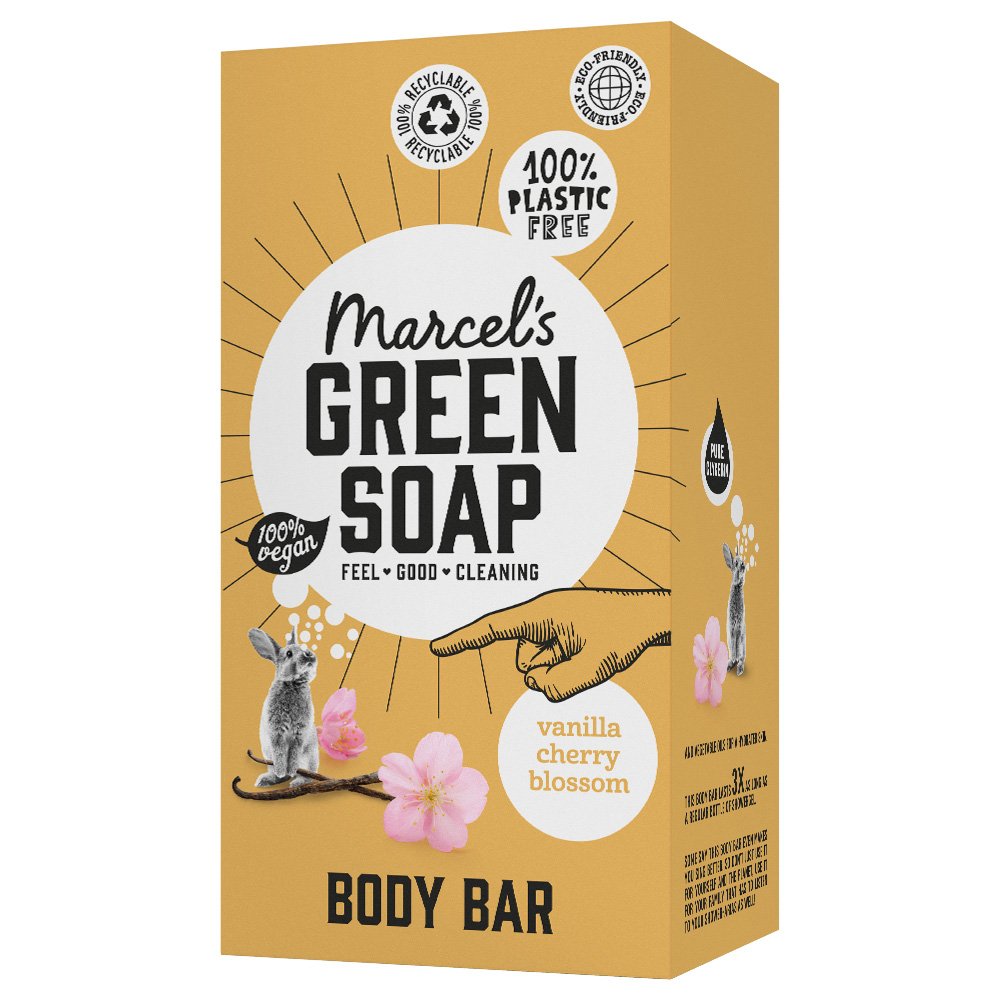 Marcel's Green Soap Body Bar Vanille & Kersenbloesem