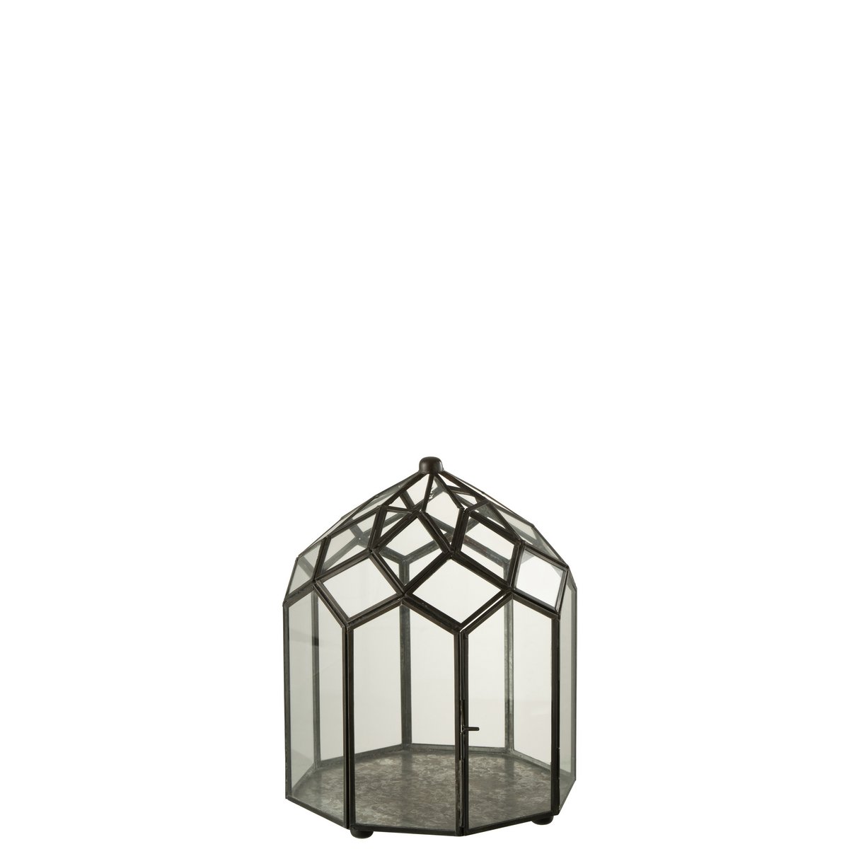 J-Line Terrarium Glas/Metaal Zwart Small