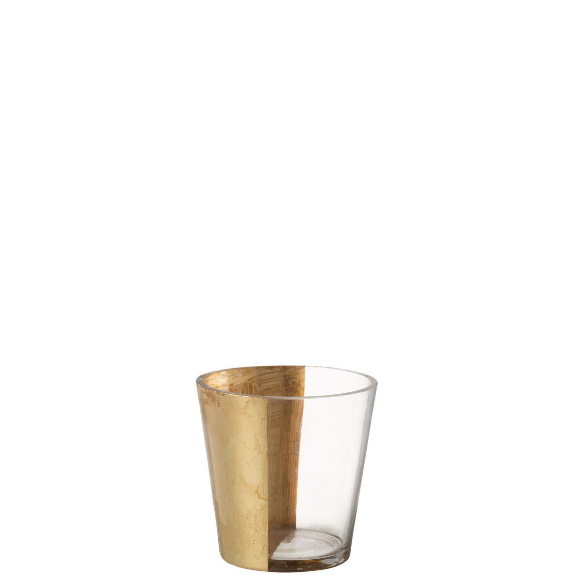 J-Line - Windlicht Boe Glas Transparant/Goud Small