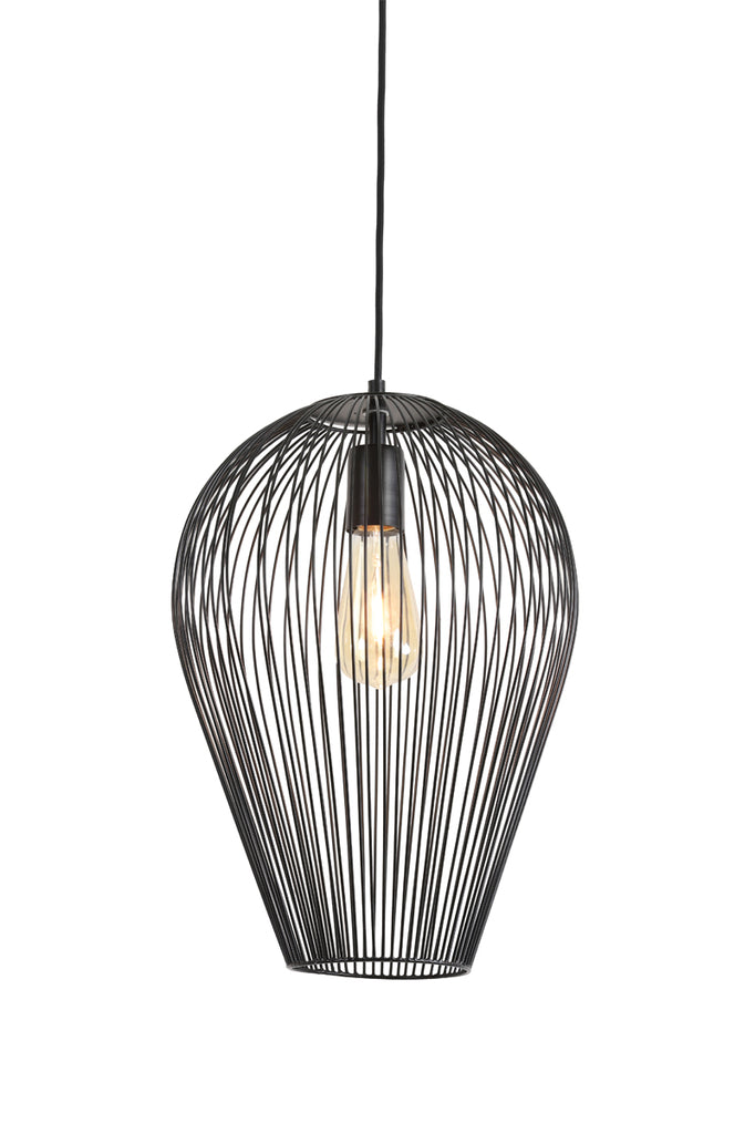 Light & Living - Hanglamp 'Abby' (Maat L, Matzwart)