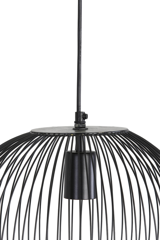 Light & Living - Hanglamp 'Abby' (Maat L, Matzwart)