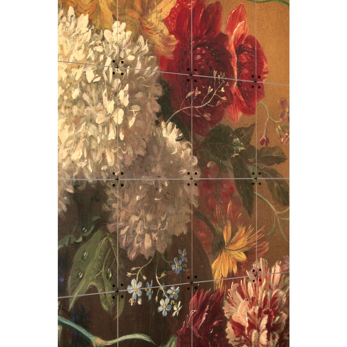 IXXI - Stilleven met bloemen - Van Os Wall art - Poster - Wanddecoratie - S - black, brown, pink, silver