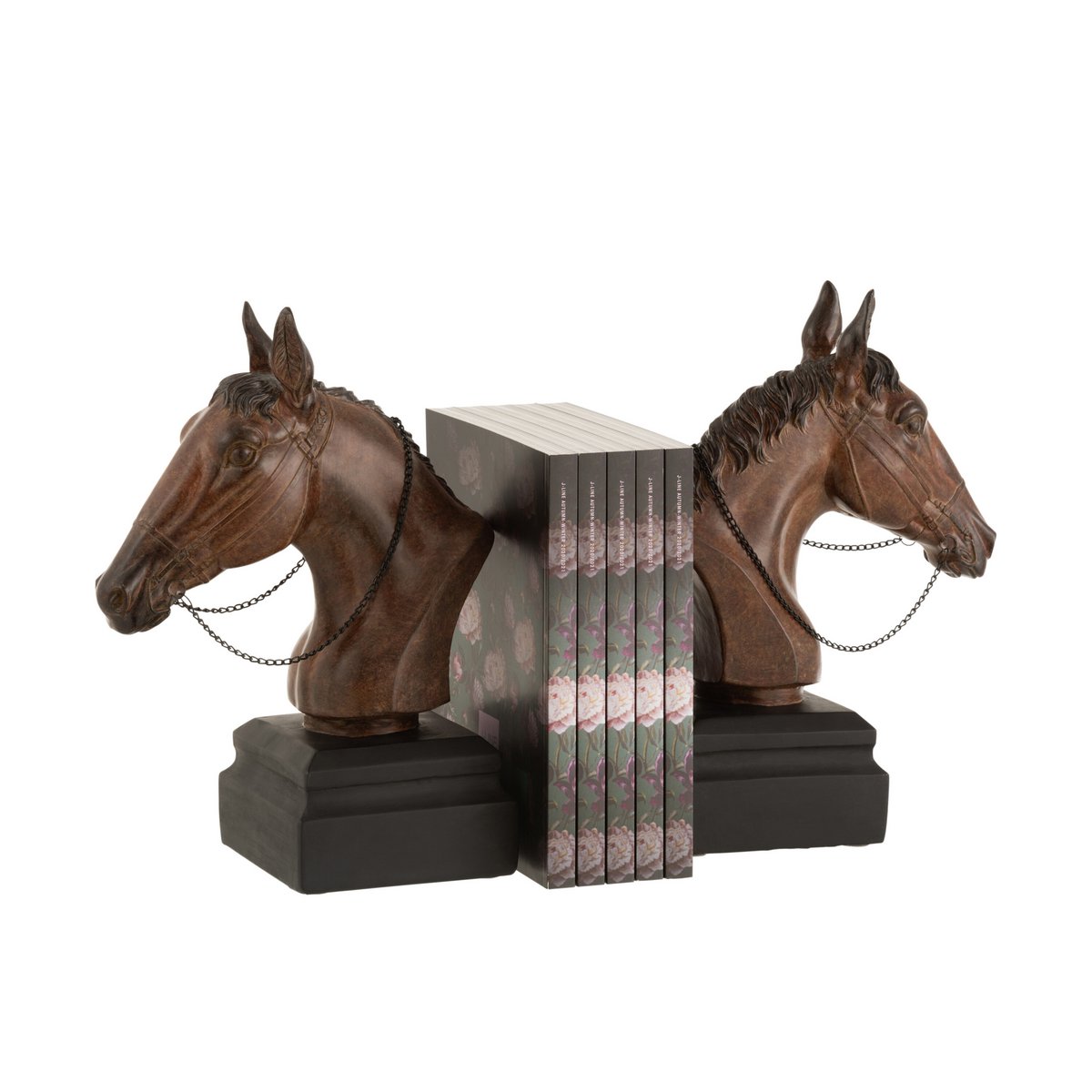 J-Line - Boekensteun Paard - Polyresin - Bruin