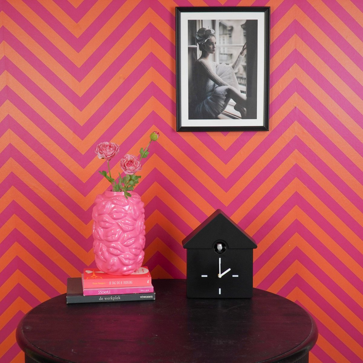 Housevitamin - Klokklokkoekkoekjes- Zwart- 24x27x9cm