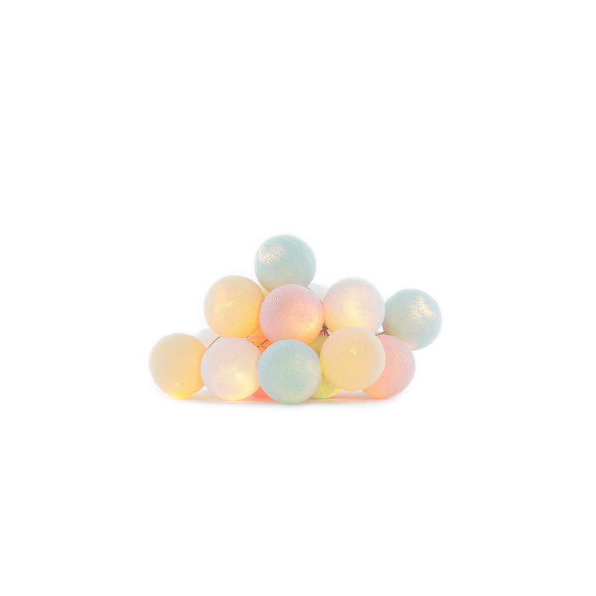 Cotton Ball Lights - Indoor regular Lichtslinger - Pastel - 50 cotton balls