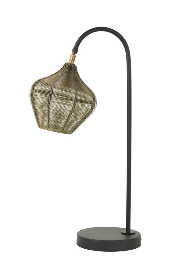 Light & Living - Tafellamp 'Alvaro' (Antique Bronze & Matzwart)