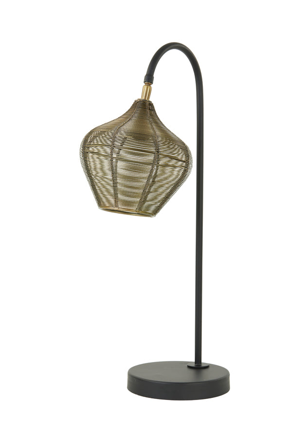 Light & Living - Tafellamp 'Alvaro' (Antique Bronze & Matzwart)