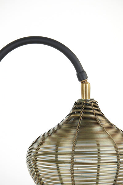 Light & Living - Tafellamp 'Alvaro' (Antique Bronze & Matzwart)