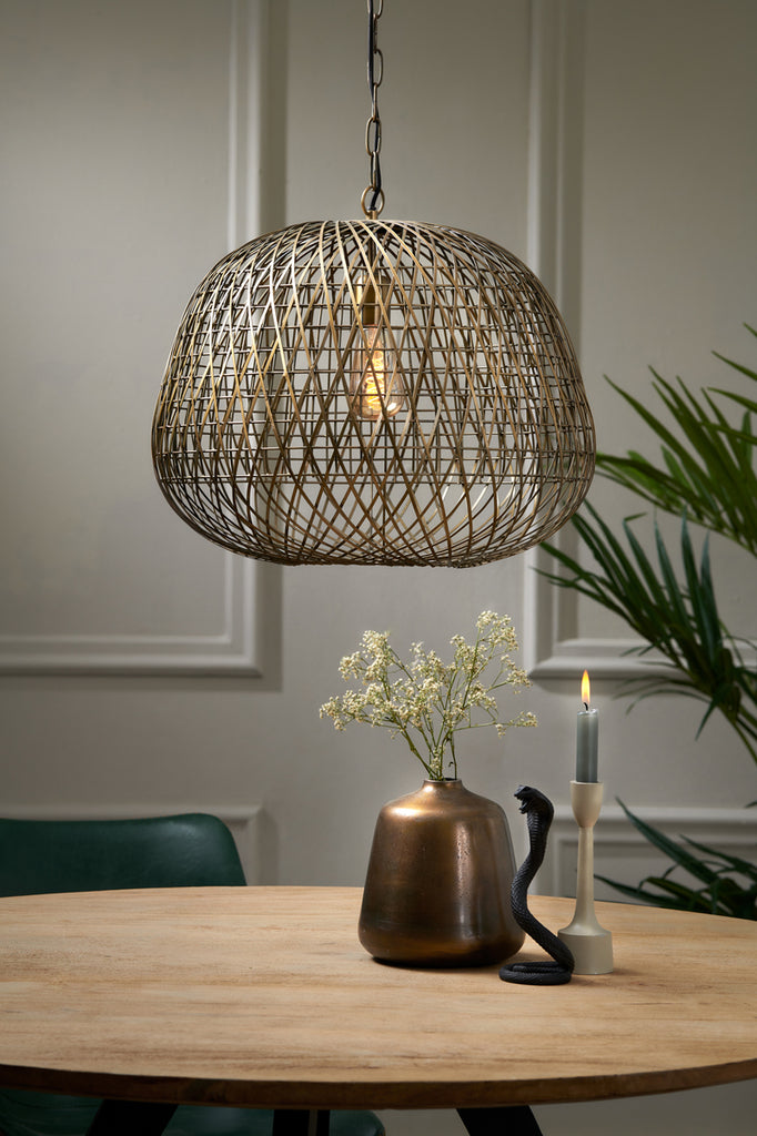 Light & Living - Hanglamp 'Alwina' (Maat L, Antique Bronze)