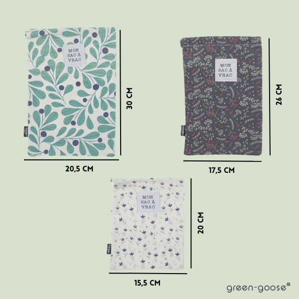 green-goose - Cook Concept Katoenen Broodzakken | Set van 3