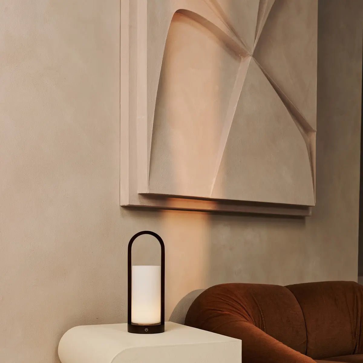 Tavellio-Amsterdam - Evie Donkerbruine Oplaadbare Houten Tafellamp – Dimbaar & Snoerloos