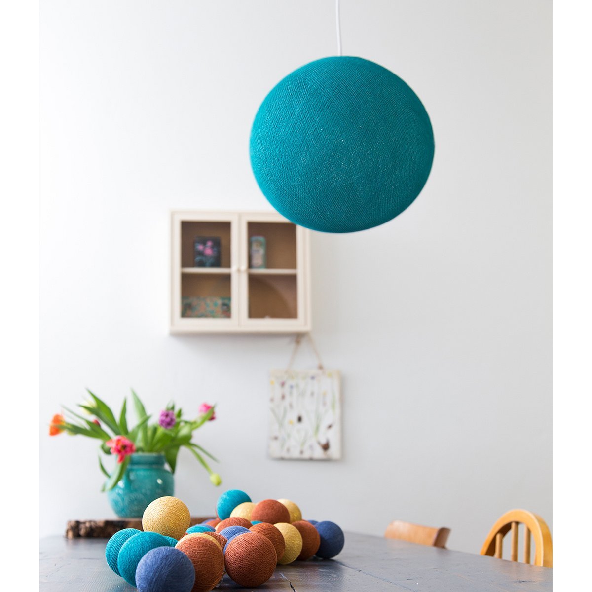 Cotton Ball Lights - Hanglamp - Heavy Aqua - M (31cm)