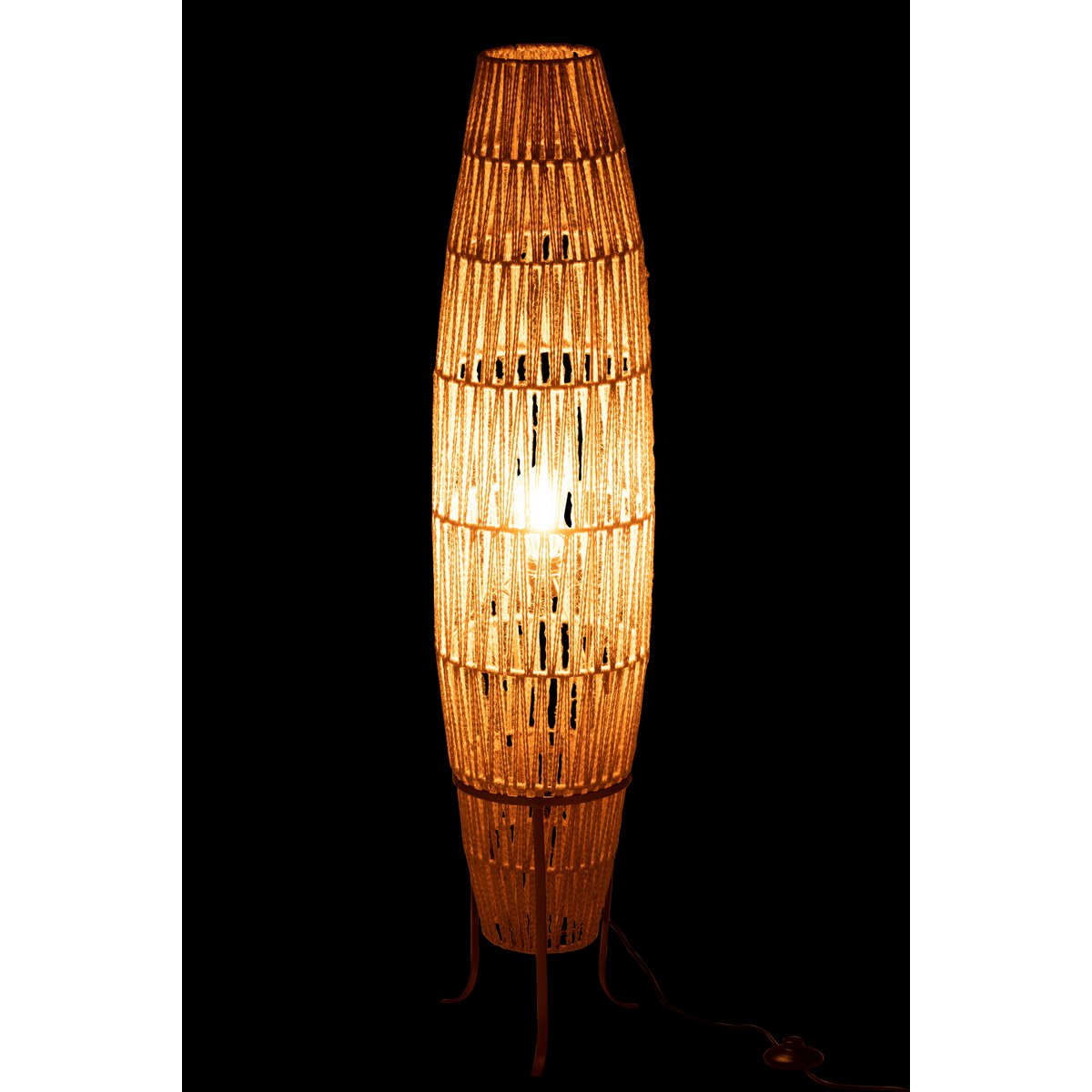 J-Line - Staande lamp 'Jace' (Maat L, Beige, Jute)