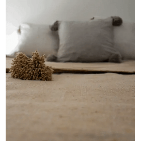 Poufs & Pillows - Pompondeken Beige