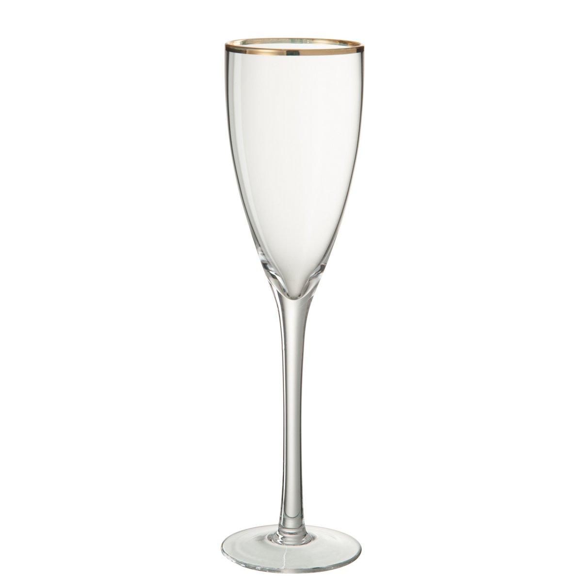 J-Line - Champagneglas Gouden Rand - Glas - Goud