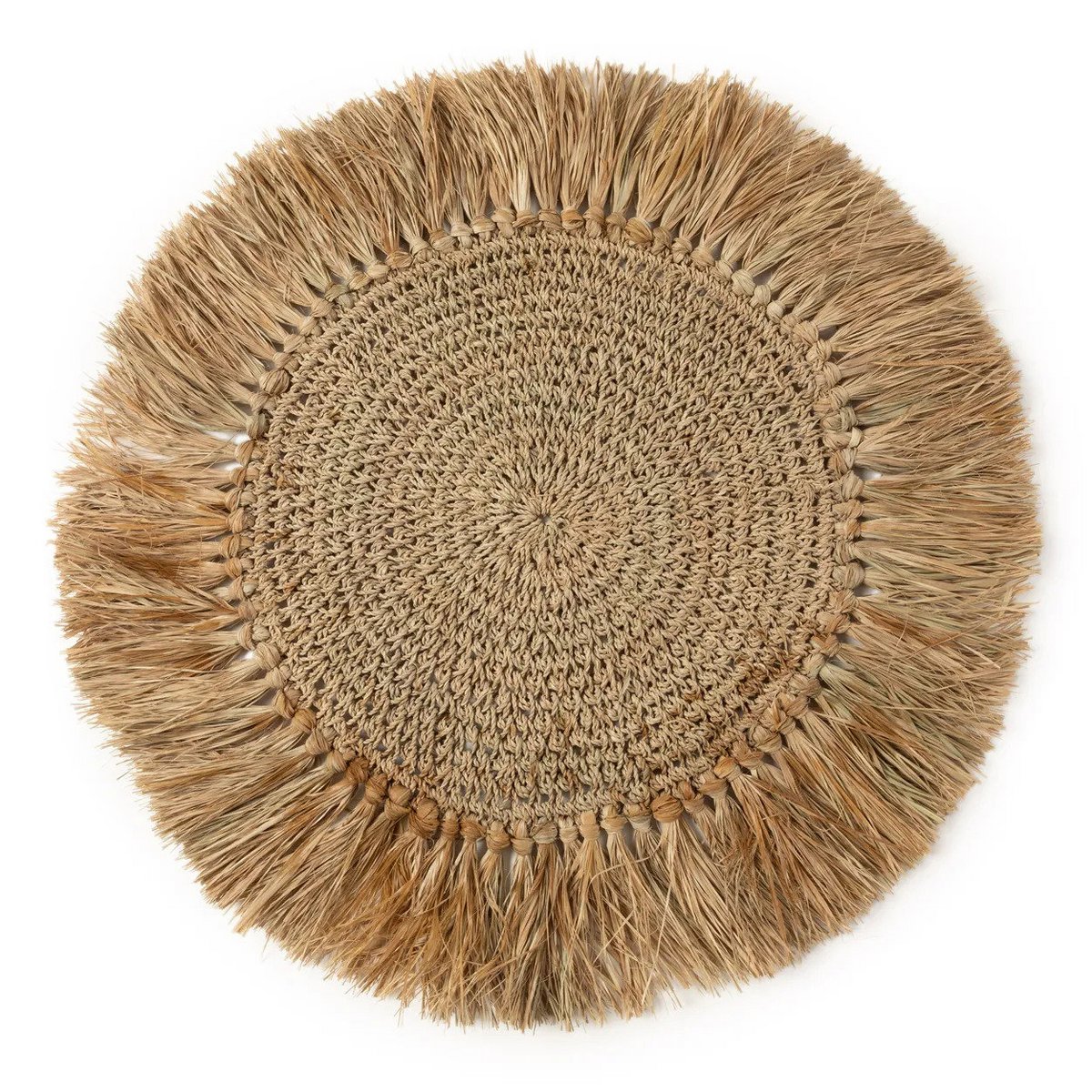 Bazar Bizar - De gehaakte placemat van raffia - naturel