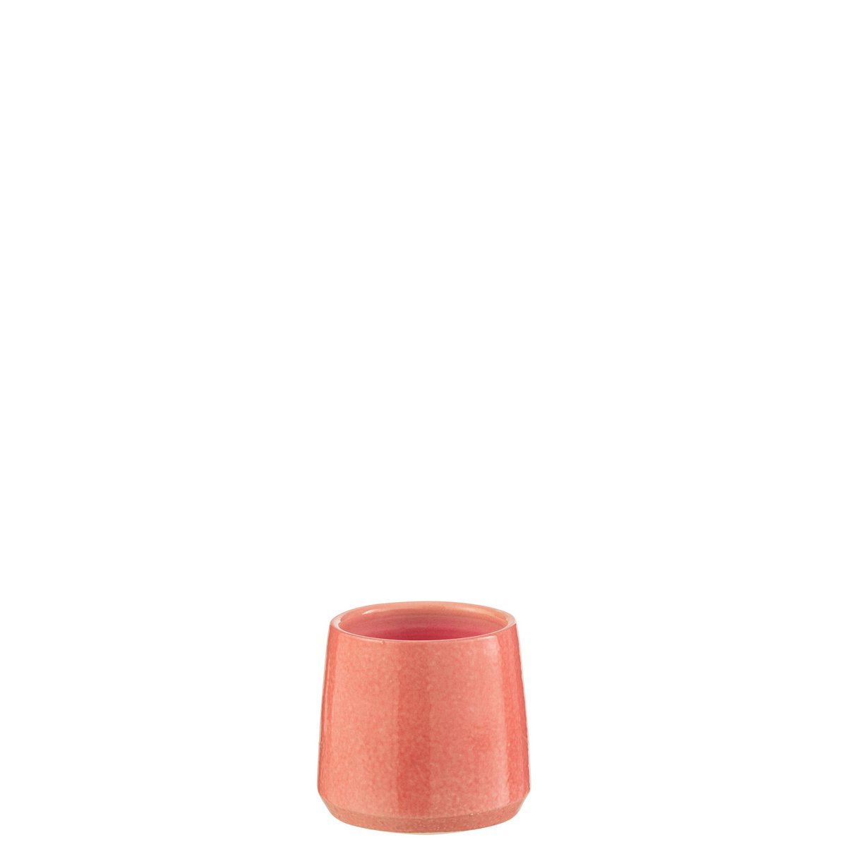 J-Line - Bloempot Rond - Keramiek - Roze - Extra Small - 2 Stuks