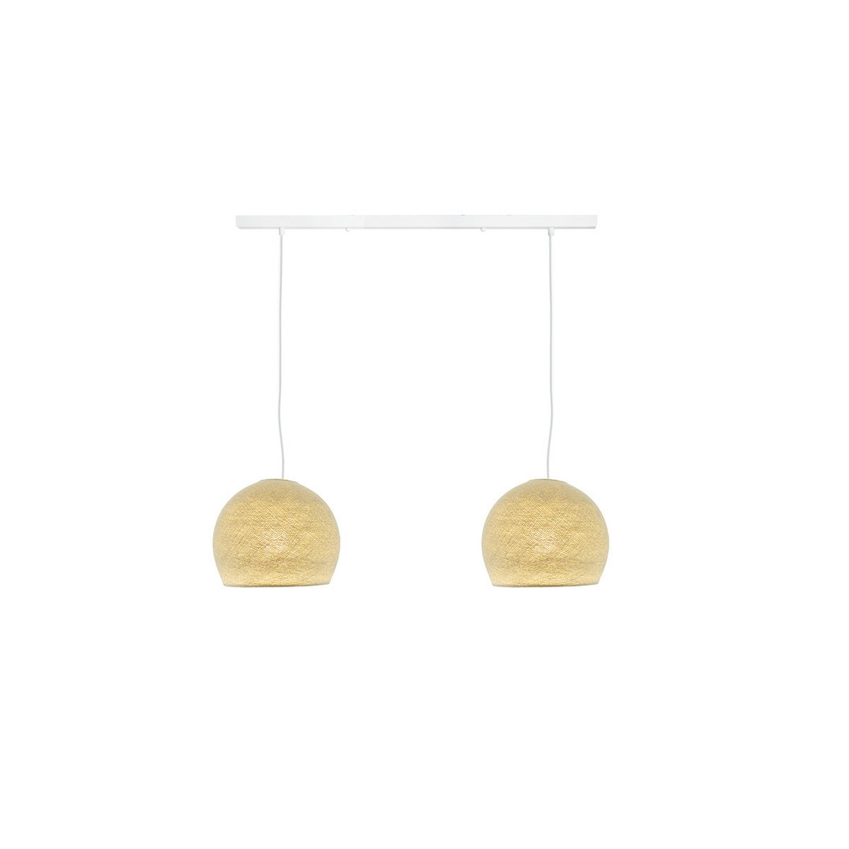 Cotton Ball Lights - Cotton Ball Lights Tweevoudige hanglamp balk - Driekwart Cream - L