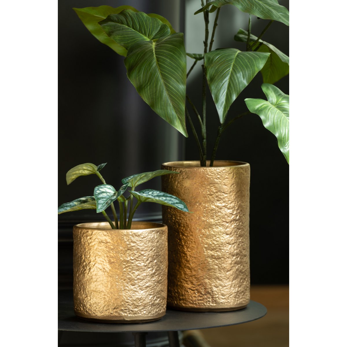 J-Line - Bloempot Gatsby - Keramiek - Goud - Large - Ø24.00cm