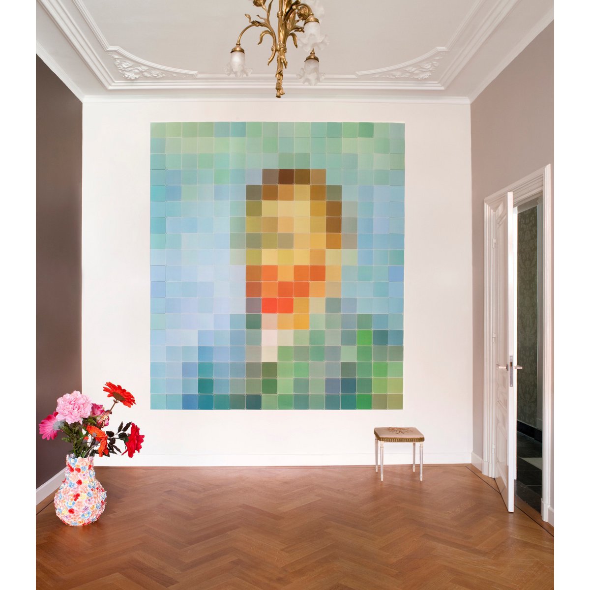 IXXI - Van Gogh pixel Wall art - Poster - Wanddecoratie - S - green