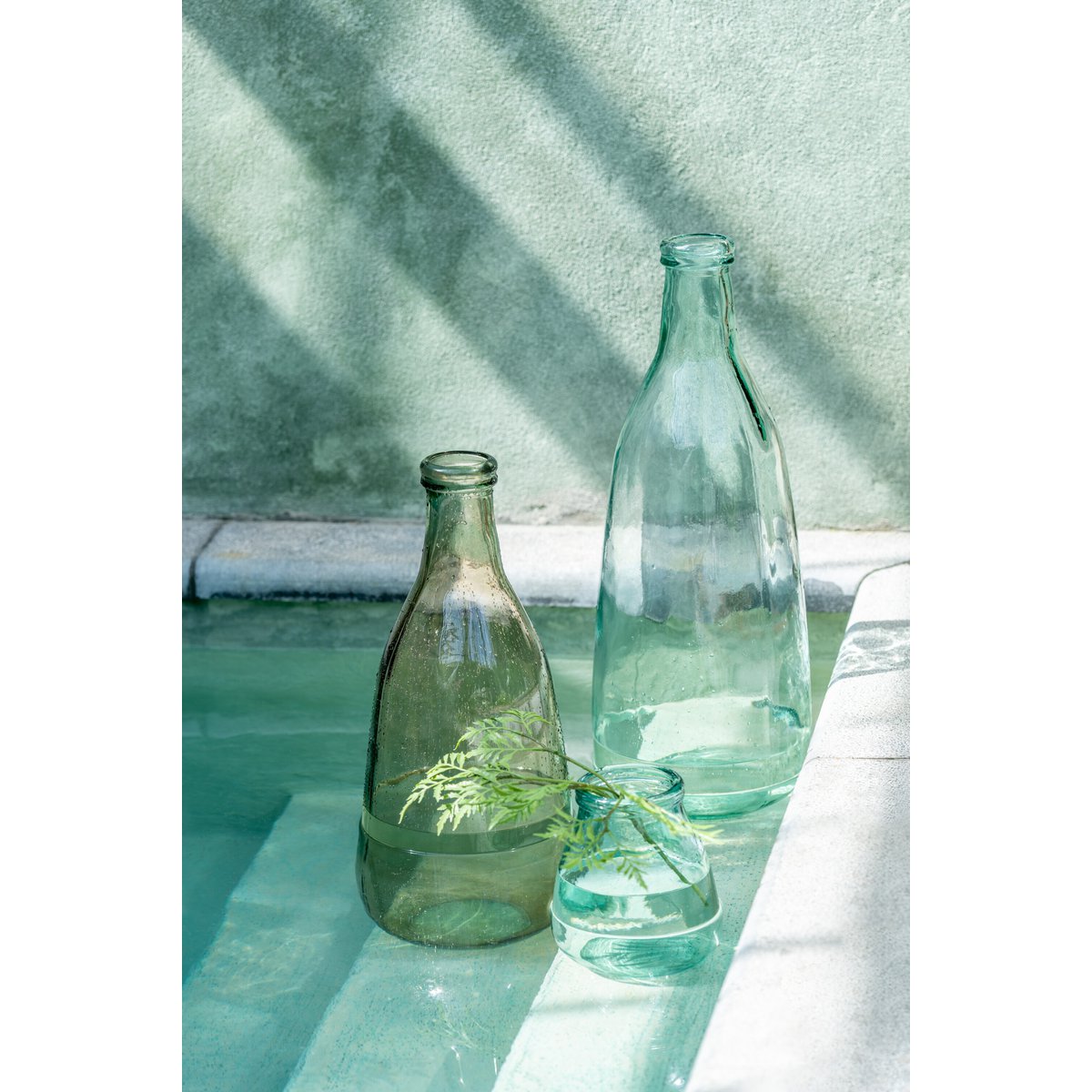 J-Line - Vaas Fles - Glas - Transparant