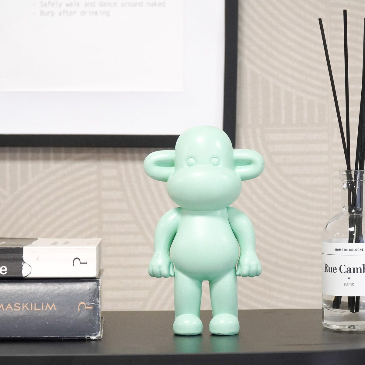 Housevitamin - Ornament - Monkey Figurine 'The Legend' - Polyresin - Mintgreen - 11x7x19cm