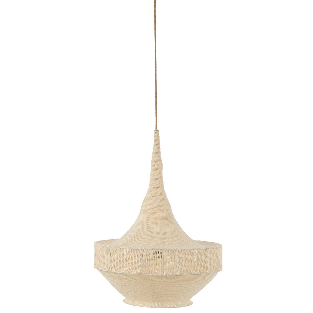 J-Line - Hanglamp Handgebreid Beige Large