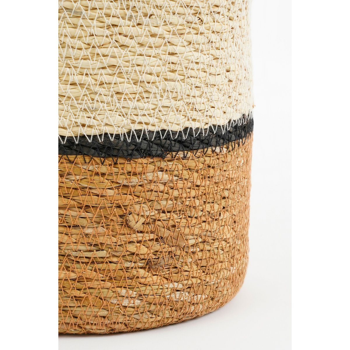 Mica Decorations - Damian Plantenmand - Set van 2 - H20 x Ø20 cm - Zeegras - Wit