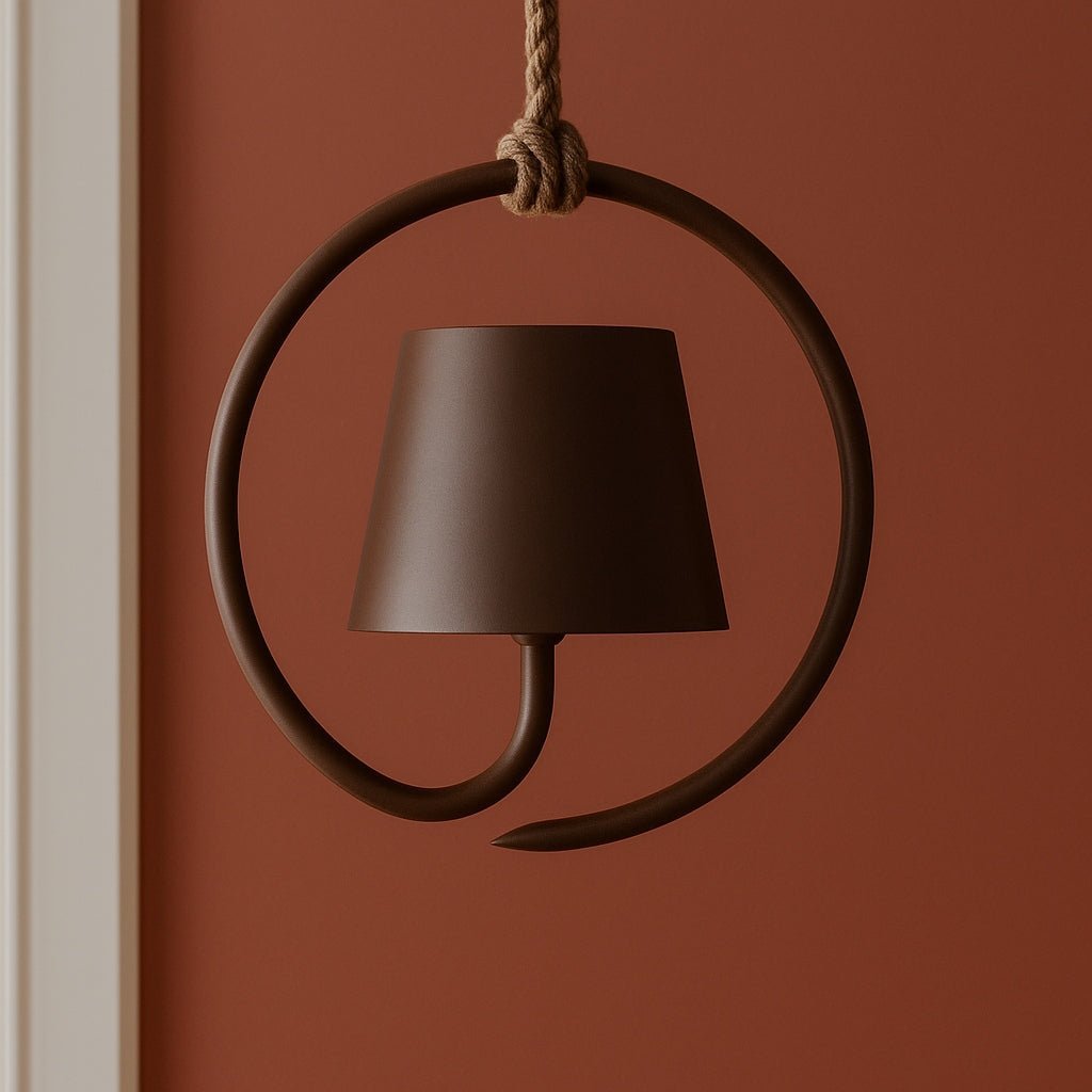 Tavellio-Amsterdam - Cielo donkerbruine oplaadbare metalen wandlamp – draadloos, dimbaar en stijlvol