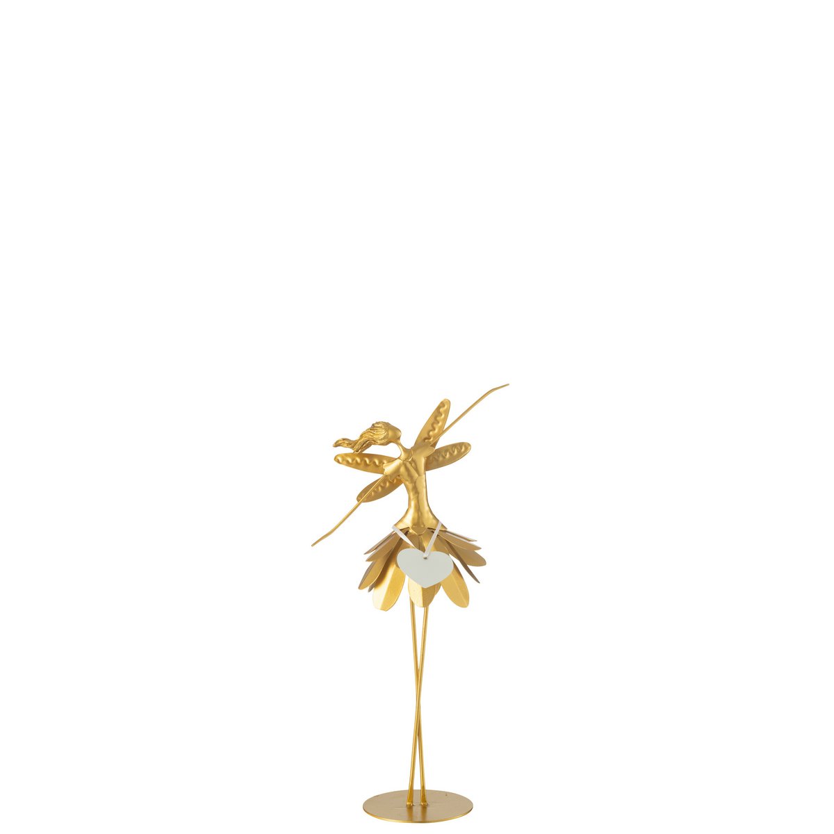 J-Line - Decoratief figuur 'Fee Hart' (Goud, Maat S)