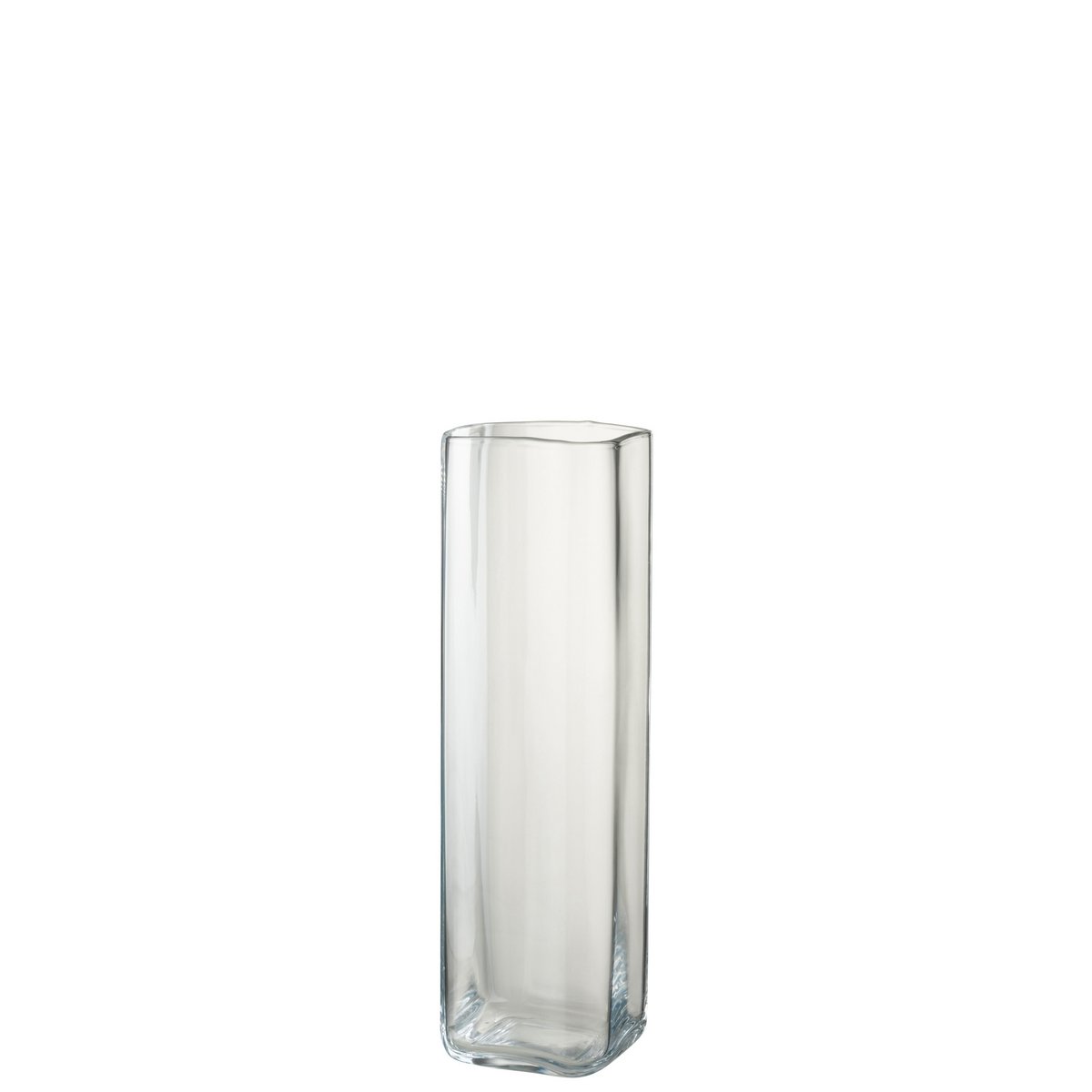 J-Line - Vaas Recht Vierkant - Glas - Transparant -M - 42.00cm Hoog