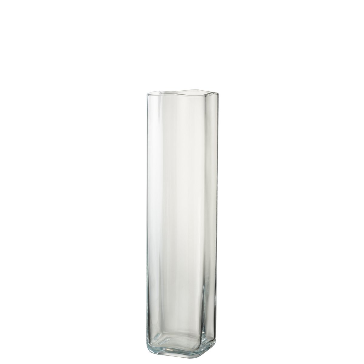 J-Line - Vaas Recht Vierkant - Glas - Transparant - L - 52.00cm Hoog