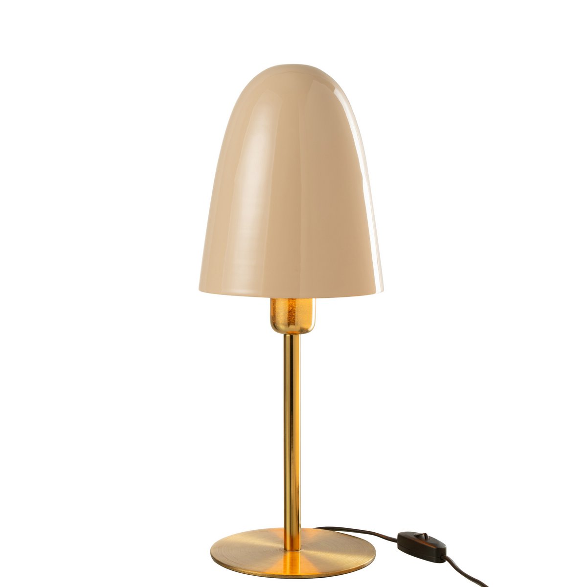 J-Line - Tafellamp 'Brown' (Goud/Beige)