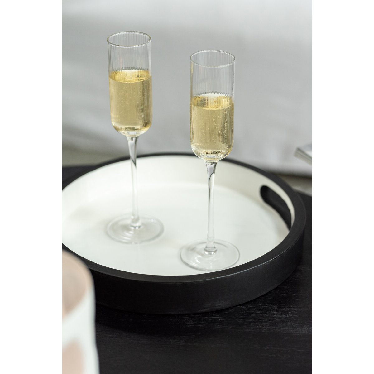 J-Line - Louise Champagneglas - Glas - Transparant