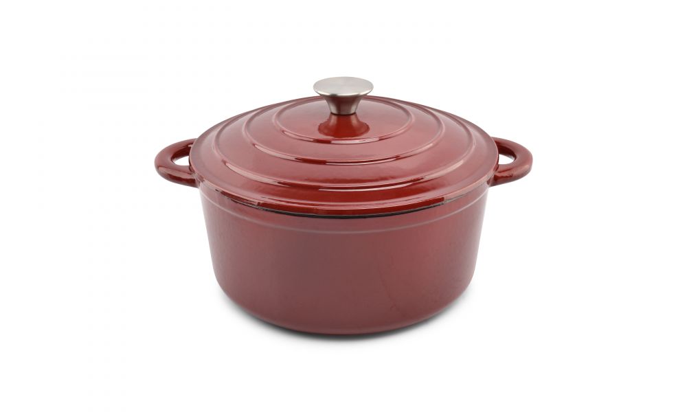 Salt&Pepper - Gietijzeren kookpot 'Ferno' (26cm, Rood)