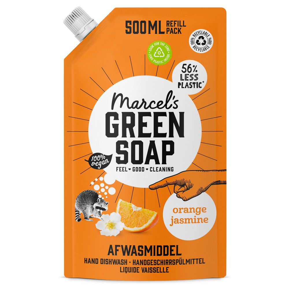 Marcel's Green Soap - Afwasmiddel Sinaasappel & Jasmijn Navulling