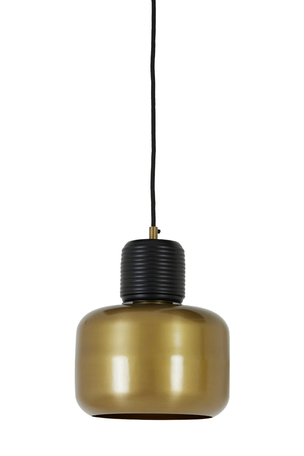 Light & Living - Hanglamp 'Chania' (Maat L, Matzwart & Antique Bronze)