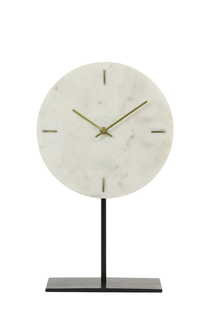 Light & Living - Tafelklok 'Moreno' (Marble White)