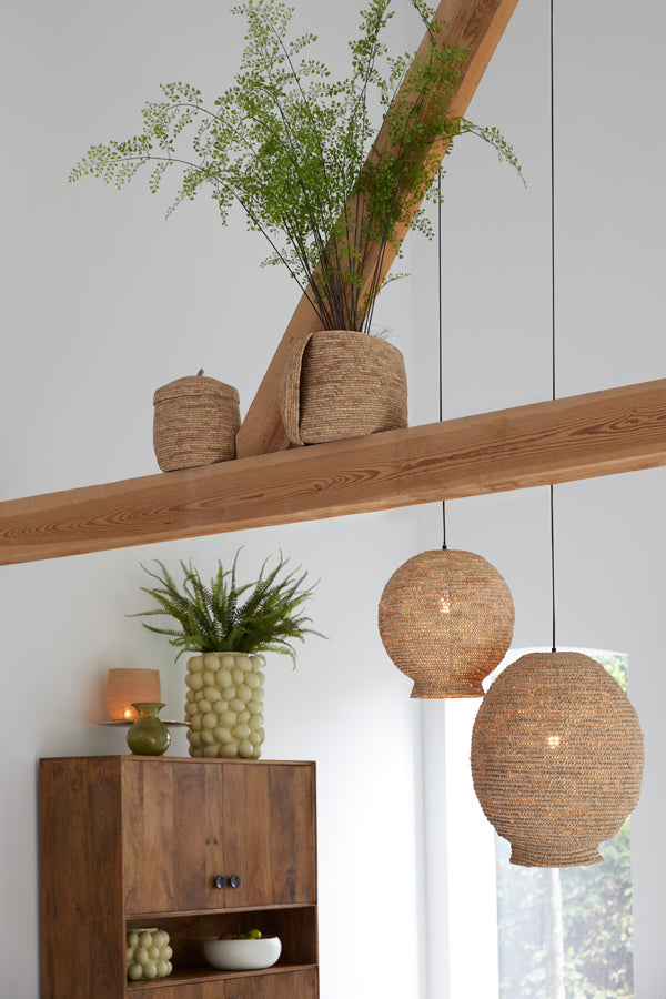 Light & Living - Hanglamp 'Coryp' (Palm Leaf, Naturel)