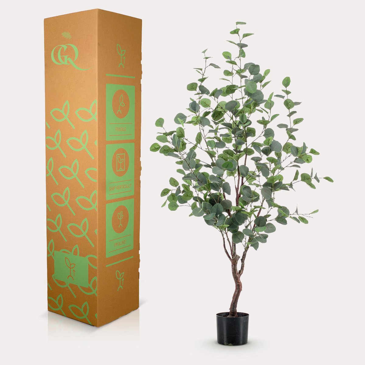 Green BoutiQ - Kunstplant - Eucalyptus - Blauwe Gomboom  - 120 cm