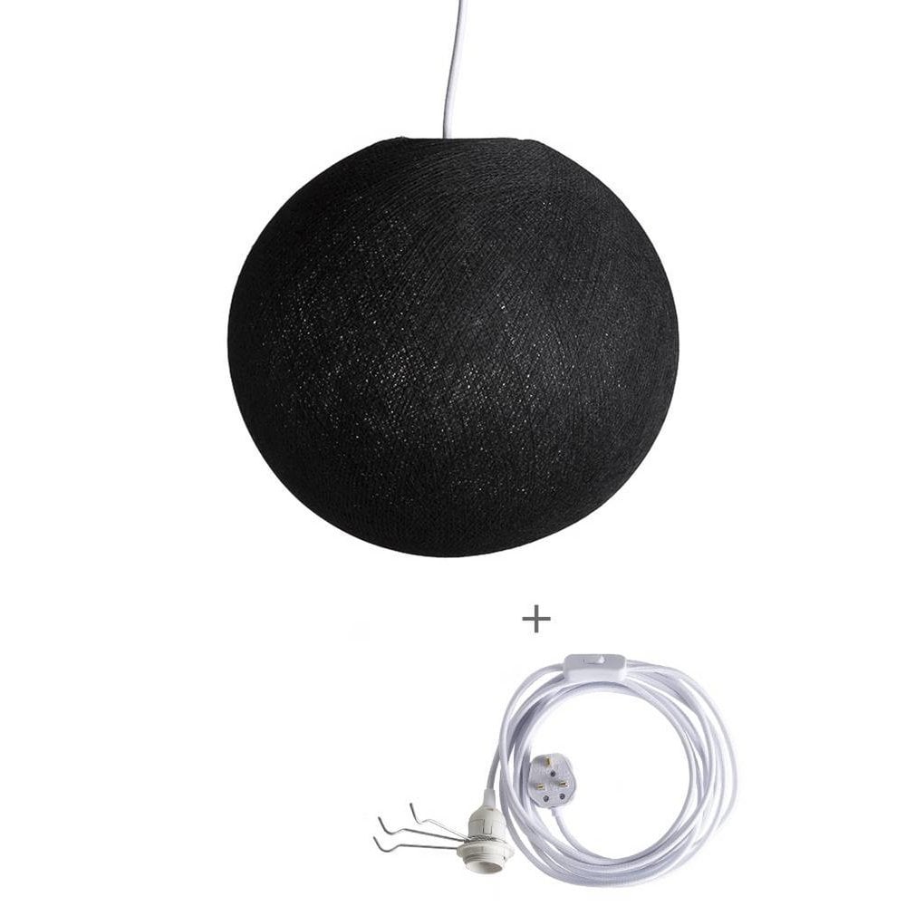 Cotton Ball Lights - Wandering Lamp - Black - 41 cm (XL)