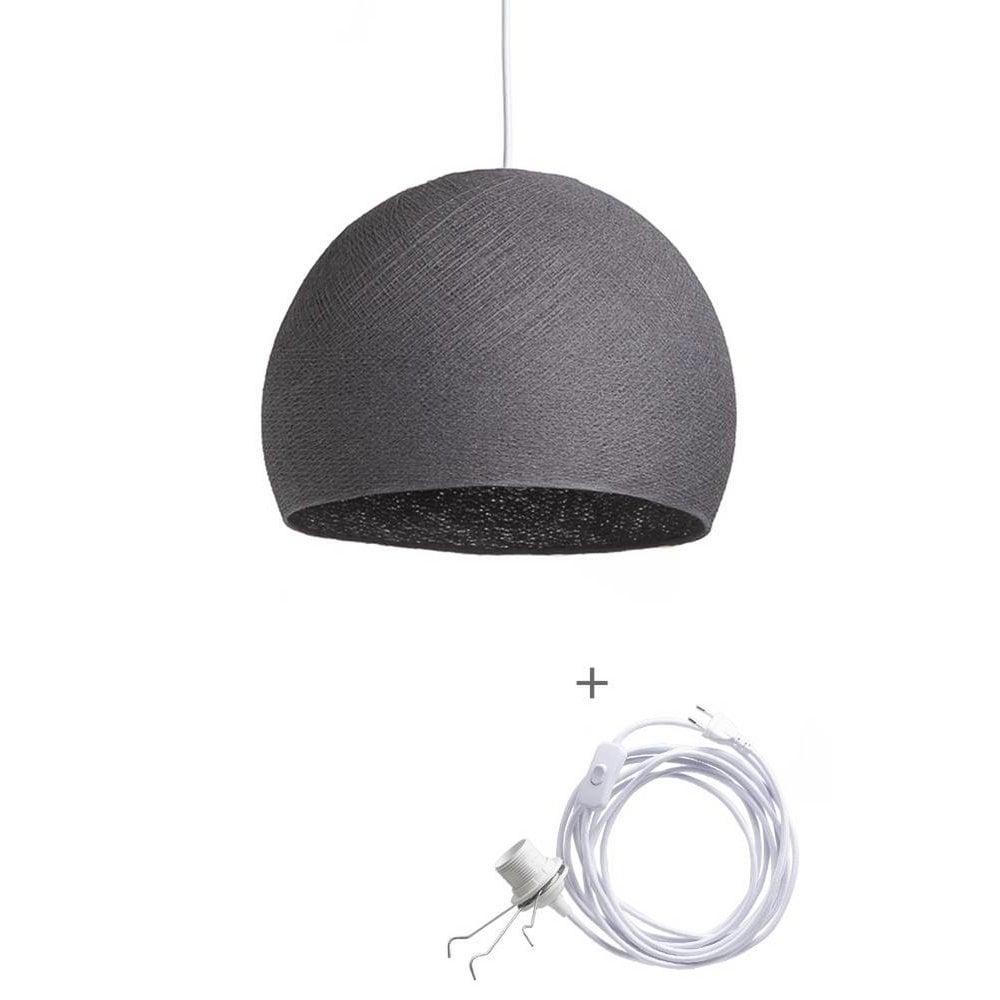 Cotton Ball Lights - Wandering Lamp Driekwart - Mid Grey - 36 cm (L)