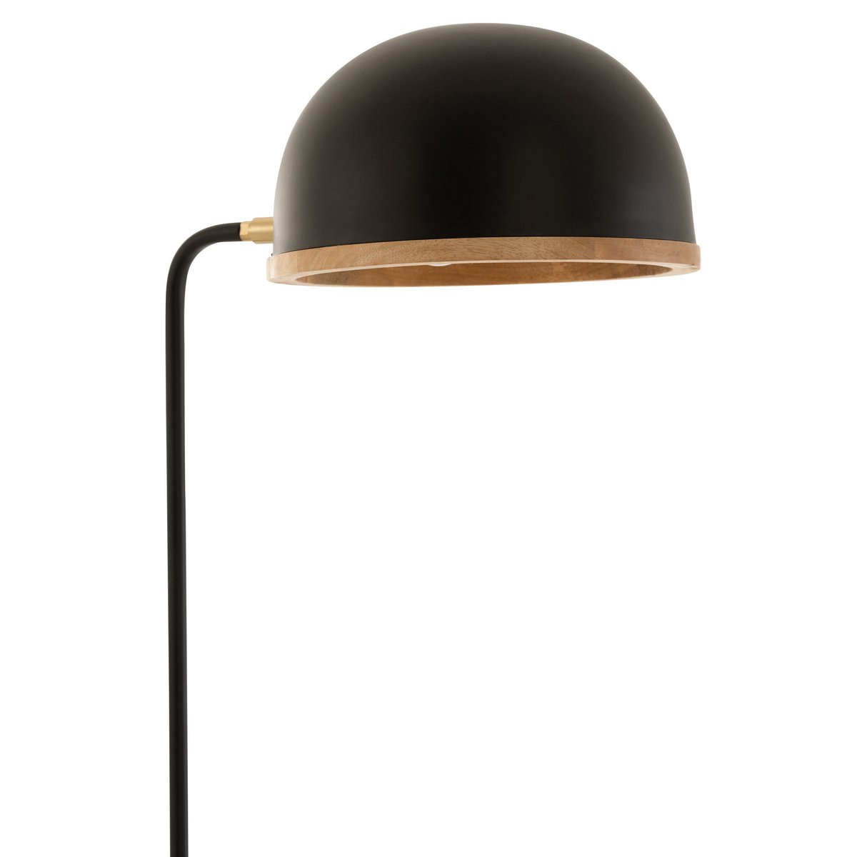 J-Line - Staande Lamp Evy - Ijzer/Hout - Zwart/Naturel