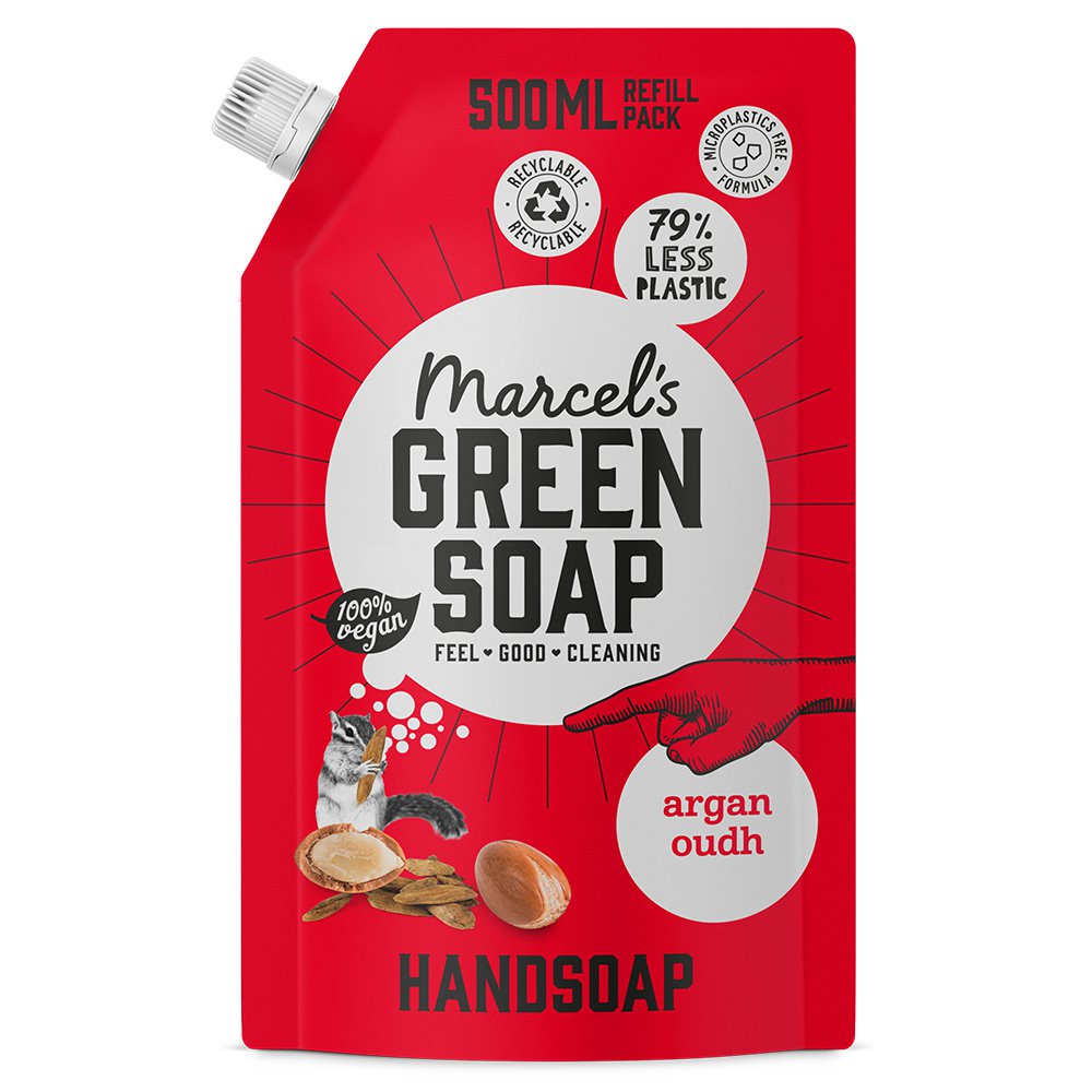 Marcel's Green Soap Handzeep Navul Stazak Argan & Oudh (500ml)