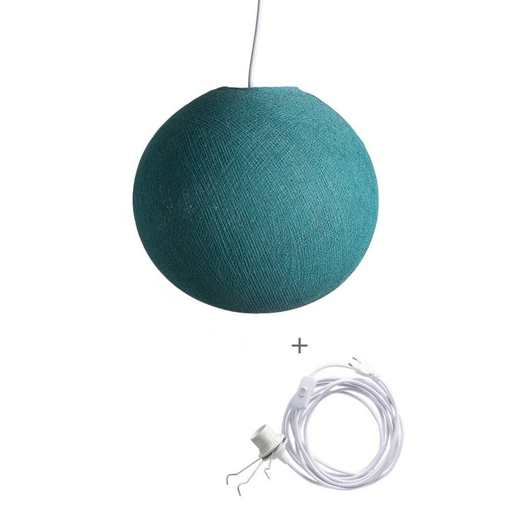 Cotton Ball Lights - Wandering Lamp - Heavy Aqua - 41 cm (XL)