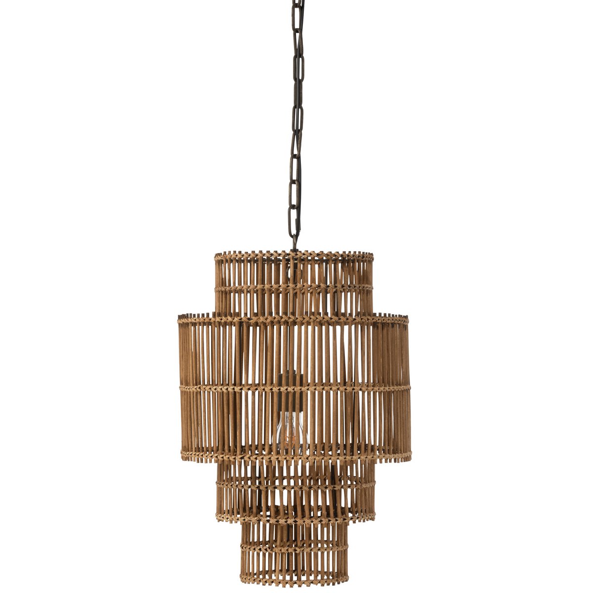 J-Line - Hanglamp 'Bo' (4 lagen, Naturel)