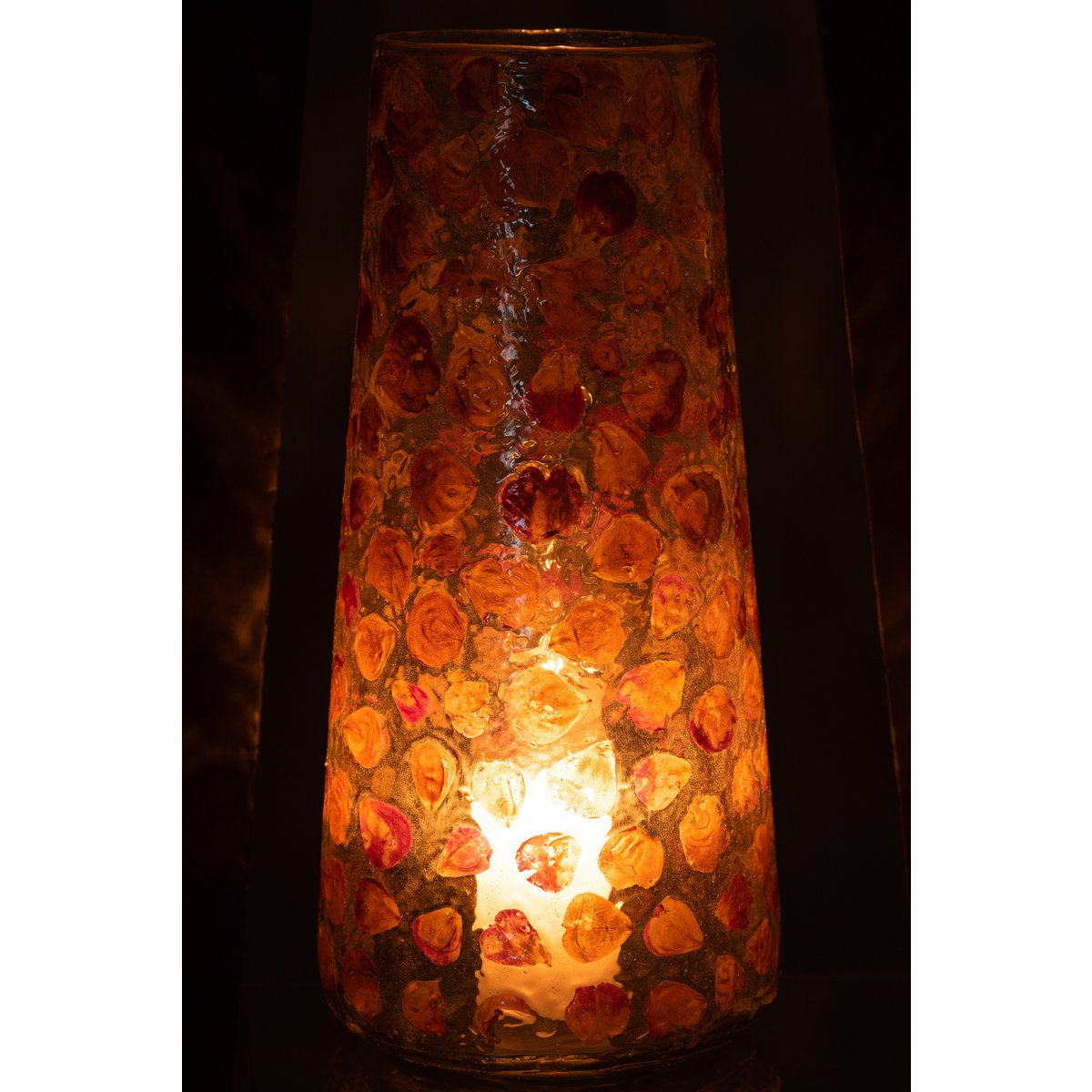 J-Line - Vaas Gerard - Glas - Amber - 36.50cm Hoog