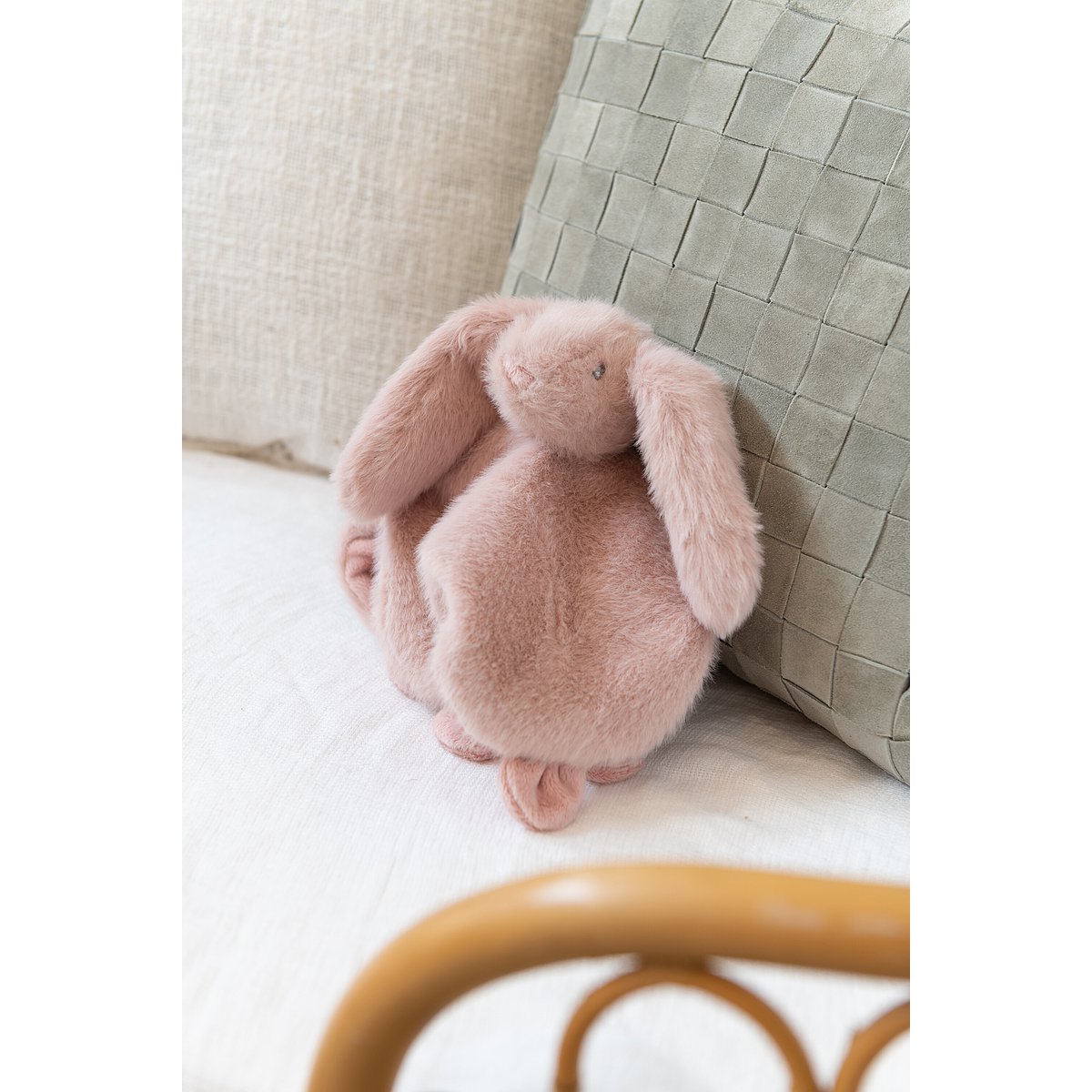 J-Line - Pluche Doudou Konijn - Polyester - Roze