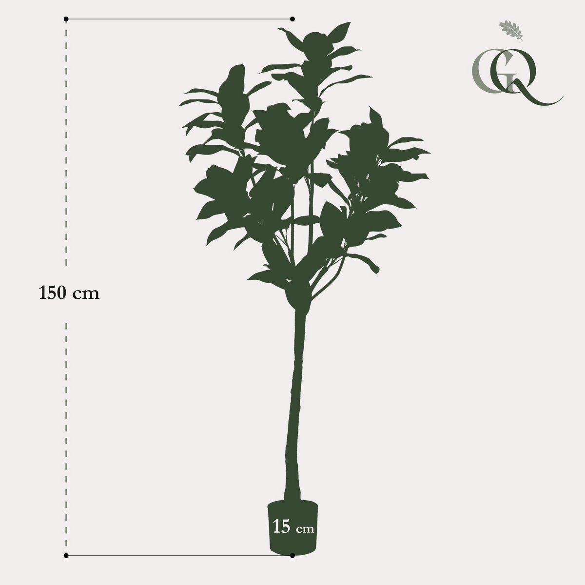 Green boutiQ - Kunstplant - Magnolia Grandiflora  - 150 cm